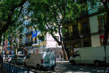 Seville İspanya 21 Ağustos 2021 Seville 'deki Triana Mahallesi' nde bulunan bina, İspanya 'nın güneyindeki Endülüs Bölgesi' nin sembolik şehri ve başkenti.