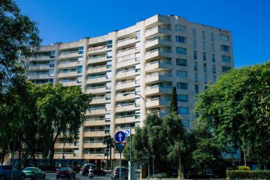 Seville İspanya 21 Ağustos 2021 İspanya 'nın güneyinde, sembolik şehir ve Endülüs Bölgesi' nin başkenti Sevilla şehrinde yer alan bina.