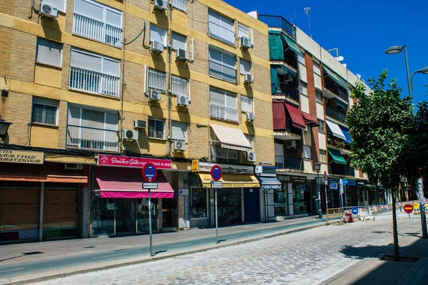 Sevilha Espanha Agosto 2021 Edifício Localizado Bairro Triana Sevilha Cidade — Fotografia de Stock