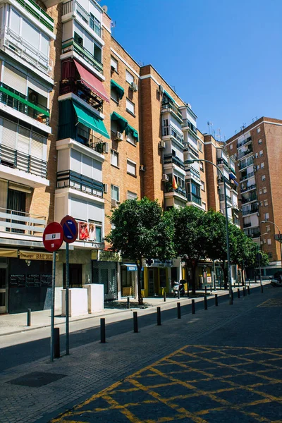 Sevilla España Agosto 2021 Edificio Situado Barrio Triana Sevilla Ciudad —  Fotos de Stock