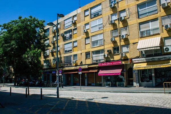 Sevilha Espanha Agosto 2021 Edifício Localizado Bairro Triana Sevilha Cidade — Fotografia de Stock