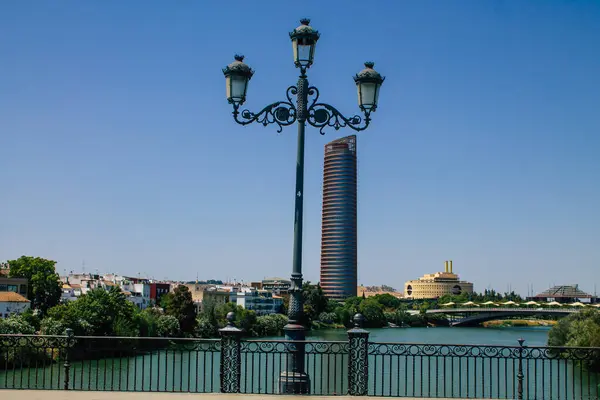 Sevilla España Agosto 2021 Farola Las Calles Sevilla Una Ciudad —  Fotos de Stock