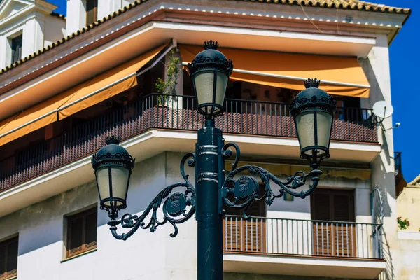 Seville Spain August 2021 Street Lamp Streets Seville Emblematic City — Stock Photo, Image