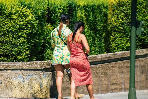 Sevilla España Agosto 2021 Turistas Caminando Por Las Calles Sevilla — Foto de Stock