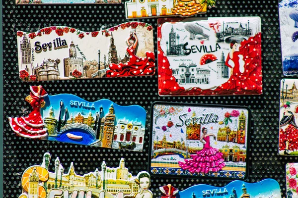 Севілья Іспанія Серпня 2021 Року Декоративні Єкти Сувеніри Продані Парку — стокове фото