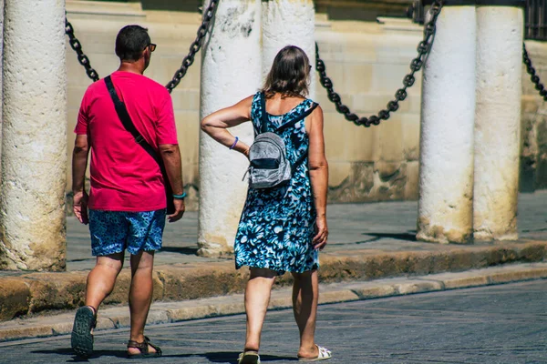 Séville Espagne Août 2021 Marche Pédestre Dans Les Rues Séville — Photo