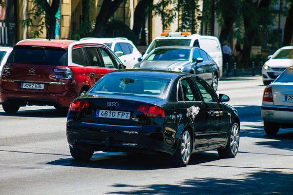 Sevilla Automatische Übersetzung Spanien September 2021 Stau Auf Den Straßen — Stockfoto