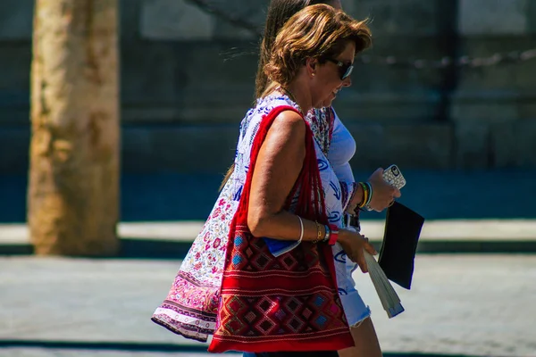 Sevilla España Septiembre 2021 Personas Una Boda Tradicional Caminando Por — Foto de Stock