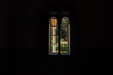 Sevilla İspanya 4 Eylül 2021 Sevilla Alcazar ve bahçeleri Müslüman döneminden kalma güçlendirilmiş bir saray. İspanya 'daki Mudejar mimarisinin en parlak örneği olarak kabul ediliyor.