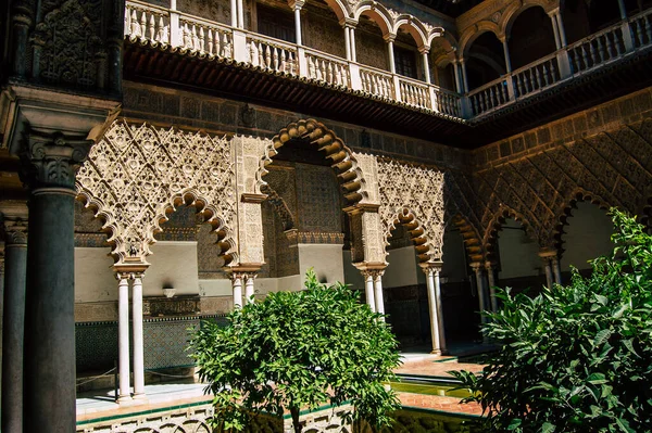 Seville Spain September 2021 Alcazar Seville Its Gardens Fortified Palace — Stock Photo, Image