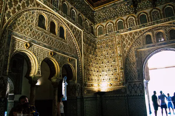 Seville Spain September 2021 Alcazar Seville Its Gardens Fortified Palace — Stock Photo, Image