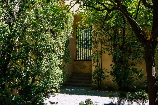 Sevilla Spanien September 2021 Alcazar Sevilla Och Dess Trädgårdar Befäst — Stockfoto