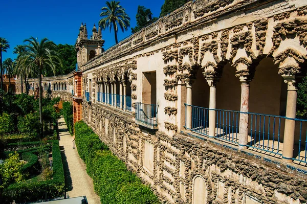 Seville Spain September 2021 Alcazar Seville Its Gardens Fortified Palace — Stock Photo, Image