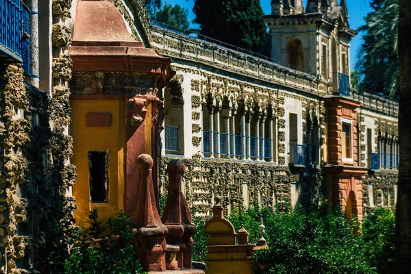 Seville Spain September 2021 Alcazar Seville Its Gardens Fortified Palace — Stock Photo, Image