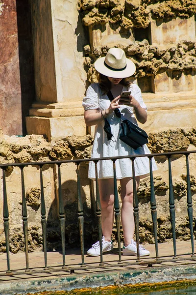 Sevilha Espanha Setembro 2021 Turistas Que Visitam Alcazar Sevilha Seus — Fotografia de Stock