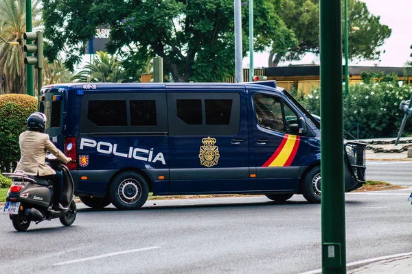 Sevilla España Septiembre 2021 Patrulla Policial Patrulla Por Las Calles — Foto de Stock