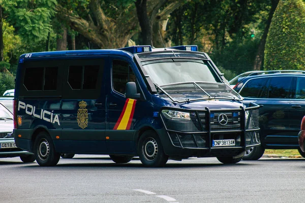 Sevilha Espanha Setembro 2021 Carro Polícia Patrulhando Nas Ruas Sevilha — Fotografia de Stock