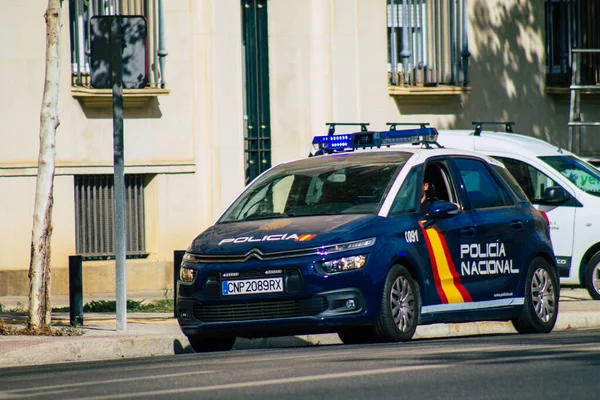 Sevilha Espanha Setembro 2021 Carro Polícia Patrulhando Nas Ruas Sevilha — Fotografia de Stock