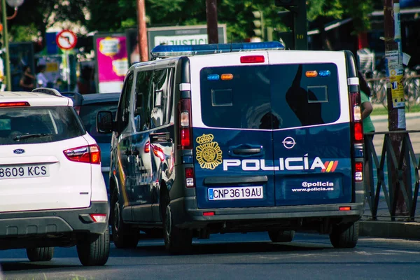 Sevilla Spanien September 2021 Polizeiwagen Patrouillieren Den Straßen Von Sevilla — Stockfoto