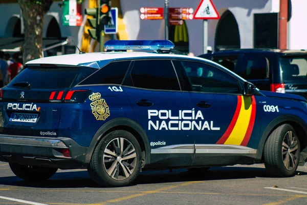 Sevilla España Septiembre 2021 Patrulla Policial Patrulla Por Las Calles —  Fotos de Stock