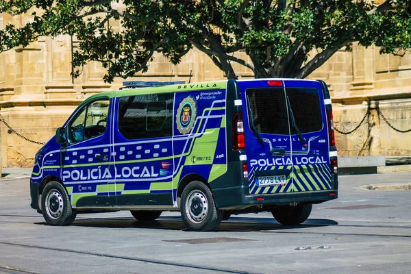 Sevilla España Septiembre 2021 Patrulla Policial Patrulla Por Las Calles — Foto de Stock