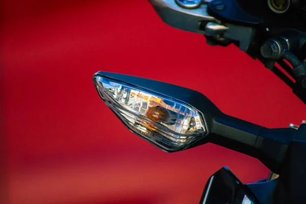 Seville Spain September 2021 Motorcycles Parked Streets Seville Emblematic City — Stock Photo, Image