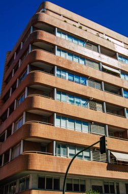 Seville İspanya 18 Eylül 2021 İspanya 'nın güneyinde, sembolik şehir ve Endülüs Bölgesi' nin başkenti Sevilla şehrinde yer alan bina.