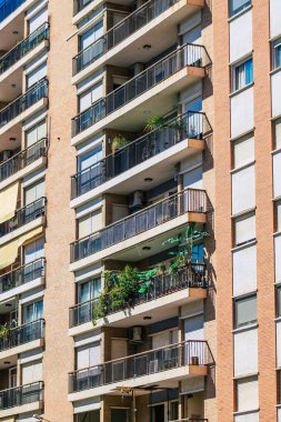 Seville İspanya 18 Eylül 2021 İspanya 'nın güneyinde, sembolik şehir ve Endülüs Bölgesi' nin başkenti Sevilla şehrinde yer alan bina.