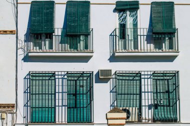 Seville İspanya 18 Eylül 2021 İspanya 'nın güneyinde, sembolik şehir ve Endülüs Bölgesi' nin başkenti Sevilla şehrinde yer alan bina.