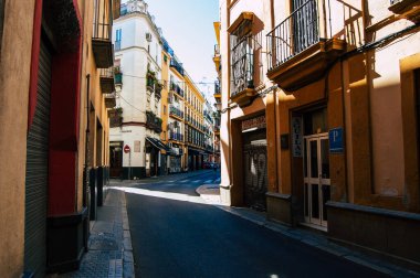 Sevilla İspanya 18 Eylül 2021 Sevilla şehri, sembolik şehir ve Endülüs Bölgesi 'nin başkenti, İspanya' nın güneyinde.