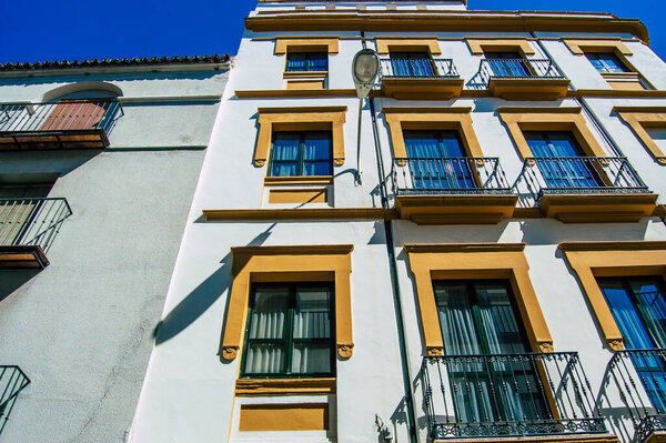 Seville Spain September 18, 2021 Building located in the city of Seville, emblematic city and capital of the region of Andalusia, in the south of Spain