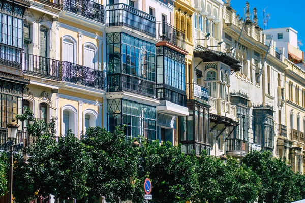 Sevilla Spanje September 2021 Gebouw Gelegen Stad Sevilla Symbolische Stad — Stockfoto