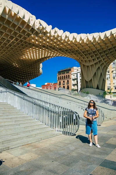 Sevilla Automatische Übersetzung Spanien September 2021 Stadtbild Von Sevilla Emblematische — Stockfoto