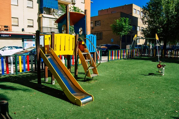 Seville Spain September 2021 Playground Located Streets Seville Coronavirus Outbreak — Stock Photo, Image