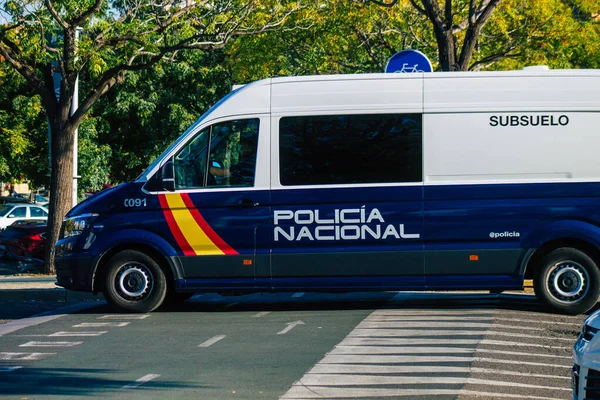 Sevilla España Septiembre 2021 Patrulla Policial Patrulla Por Las Calles — Foto de Stock