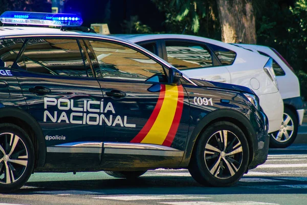 Sevilla España Septiembre 2021 Patrulla Policial Patrulla Por Las Calles — Foto de Stock