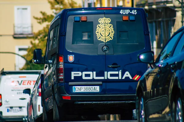 스페인 세비야 2021 코로나 바이러스가 스페인 강타하는 세빌랴 거리를 순찰하고 — 스톡 사진