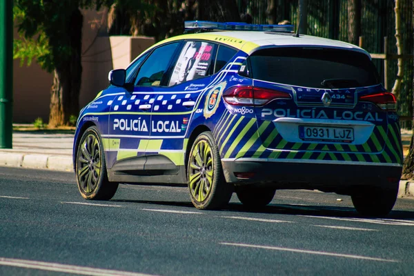 Sevilla España Septiembre 2021 Patrulla Policial Patrulla Por Las Calles — Foto de Stock