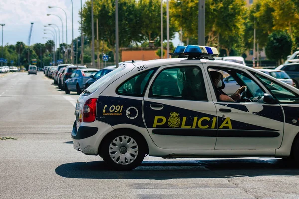 Sevilla España Septiembre 2021 Patrulla Policial Patrulla Por Las Calles — Foto de Stock