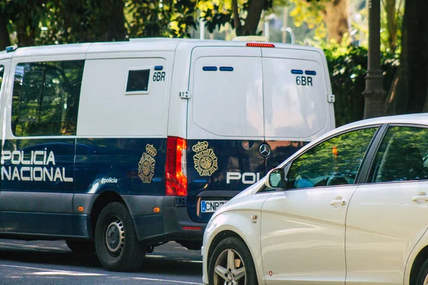 Севилья Испания Сентября 2021 Года Полицейская Машина Патрулирует Улицы Севильи — стоковое фото