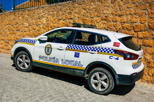 Carmona Espagne Septembre 2021 Une Voiture Police Locale Patrouille Dans — Photo