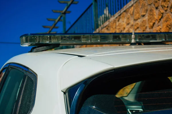 Carmona Espagne Septembre 2021 Une Voiture Police Locale Patrouille Dans — Photo