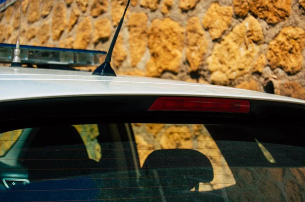 Carmona Espagne Septembre 2021 Une Voiture Police Locale Patrouille Dans — Photo