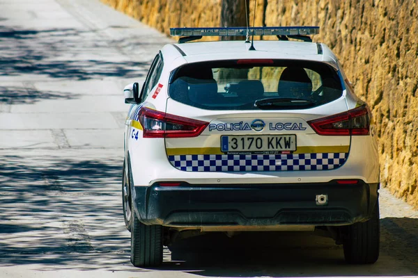 Carmona Automatische Übersetzung Spanien September 2021 Lokale Polizeiwagen Patrouillieren Den — Stockfoto