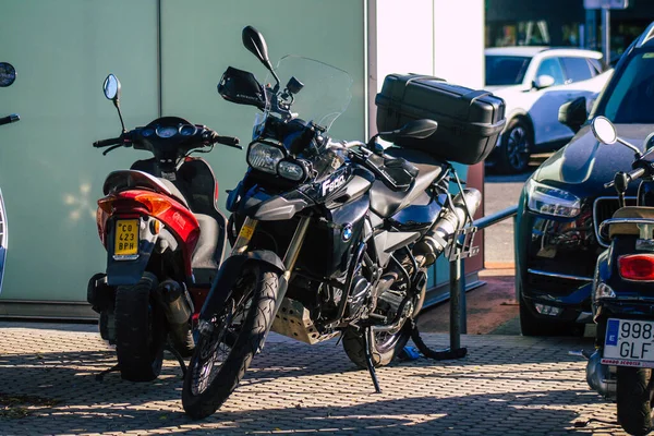 Séville Espagne Septembre 2021 Moto Garée Dans Les Rues Séville — Photo