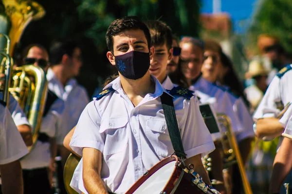 Carmona Espanha Setembro 2021 Foco Membros Uma Orquestra Música Local — Fotografia de Stock