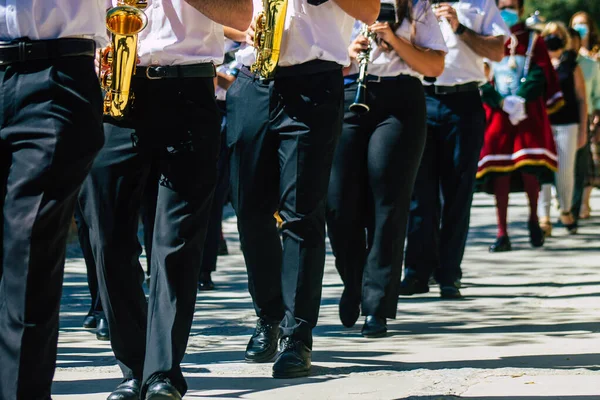 Carmona España Septiembre 2021 Enfoque Miembros Una Orquesta Musical Local —  Fotos de Stock