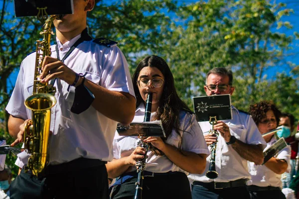 Carmona Espagne Septembre 2021 Focus Des Membres Orchestre Musique Local — Photo