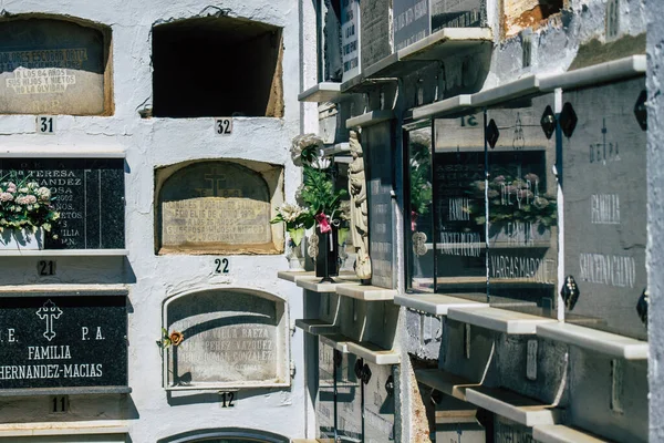 Siviglia Spagna Settembre 2021 Tombe Tipiche Cimitero Cristiano Del Comune — Foto Stock