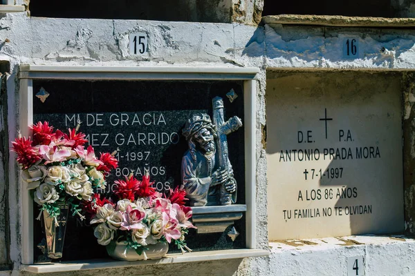 Sevilla Spanien September 2021 Typische Gräber Auf Einem Christlichen Friedhof — Stockfoto